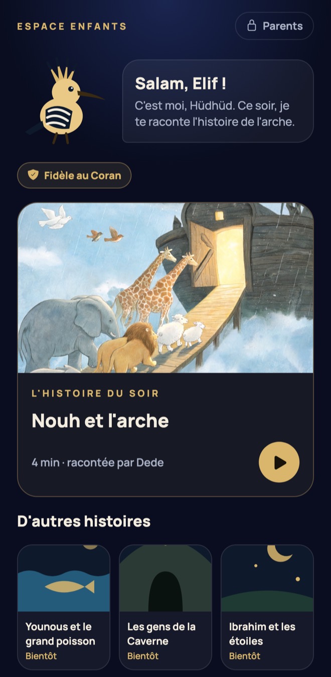 Espace enfants de Salsabil : l'histoire de Nouh en dessin animé